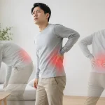 立ち上がりや身体をひねる動作など、さまざまな場面で腰痛を感じる男性
