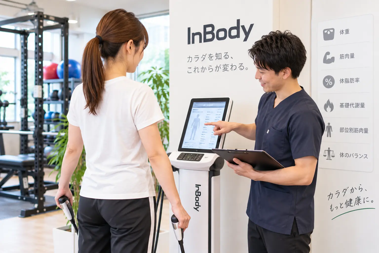InBodyによる体組成確認のイメージ